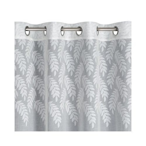 Anet fényáteresztő függöny levél mintával Fehér 140x250 cm