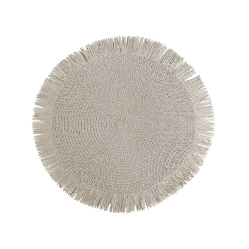 Boho1 alátét rojtos szegéllyel Szürke 38 cm