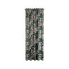 Palmera bársony sötétítő függöny 3d hatású virág mintával Zöld 140x270 cm