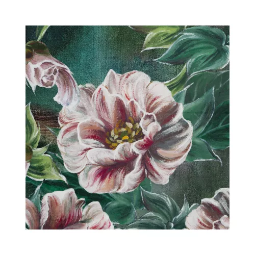 Palmera bársony sötétítő függöny 3d hatású virág mintával Zöld 140x270 cm