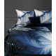 Mako-szatén ágyneműhuzat designer mintával Sötétkék 220x200 cm - 70x80 cm 2db