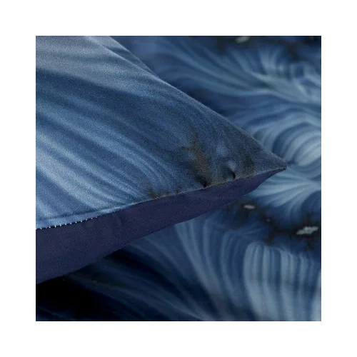 Mako-szatén ágyneműhuzat designer mintával Sötétkék 220x200 cm - 70x80 cm 2db