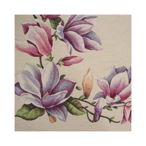 Magnólia virágmintás gobelin asztalterítő Natúr 140x180 cm +/- 5%