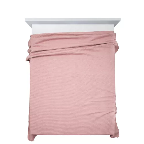 Amber gofri szerkezetű puha takaró Pasztell rózsaszín 200x220 cm