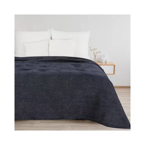 Amber gofri szerkezetű puha takaró Gránátkék 180x220 cm
