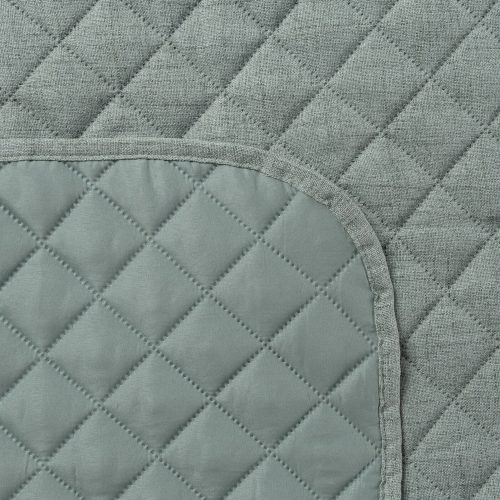 Len1 vászon szerkezetű préselt mintás ágytakaró Menta 220x240 cm