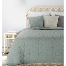   Len2 vászon szerkezetű préselt mintás ágytakaró Menta 220x240 cm