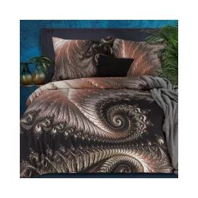   Reina18 pamut-szatén ágyneműhuzat Barna 220x200 cm - 70x80 cm 2db