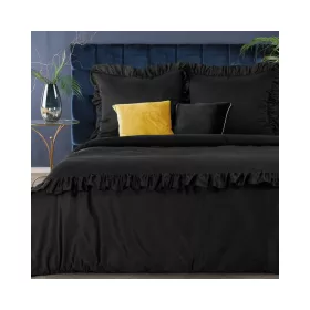   Venus fodrokkal díszített pamut-szatén ágyneműhuzat Fekete 160x200 cm - 70x80 cm 2db