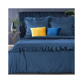   Venus fodrokkal díszített pamut-szatén ágyneműhuzat Sötétkék 160x200 cm - 70x80 cm 2db