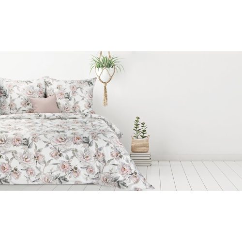 Lea04 elegáns ágyneműhuzat festett hatású virágokkal 140x200 cm - 70x90 cm 1db