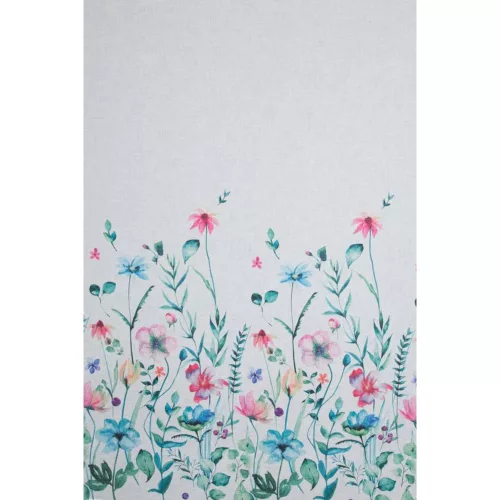 Lilian tavaszi virág mintás dekor függöny Fehér/kék 140x250 cm