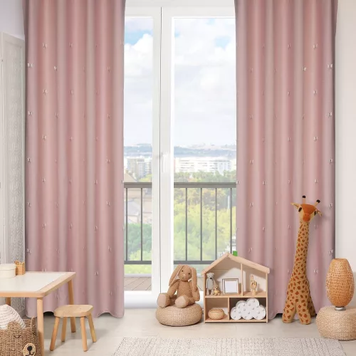 Wendy masnis dekor függöny gyerekszobába Rózsaszín 140x250 cm