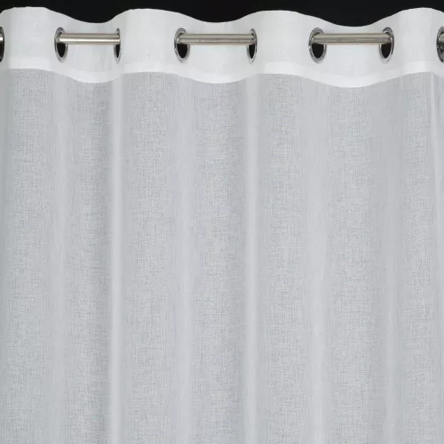 Fényáteresztő dekor függöny elefántos dekorszalaggal Fehér 140x250 cm