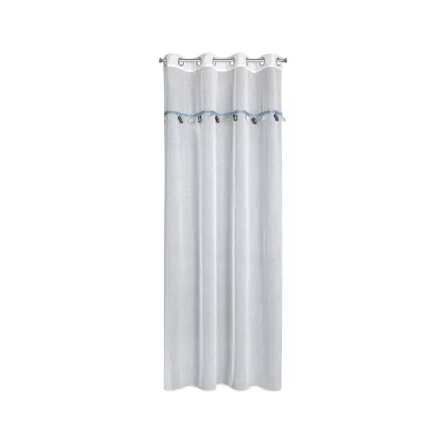 Gyerek függöny autós dekorszalaggal Fehér 140x250 cm