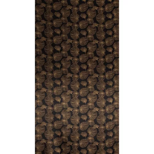 Marigold sötétítő függöny tavirózsa levél mintával Fekete 140x250 cm