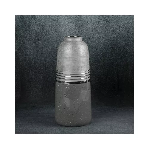 Neli kerámia váza Ezüst 15x15x36 cm