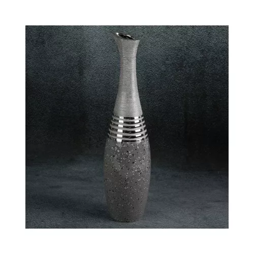 Neli kerámia magas ezüst padlóváza 15x15x60 cm