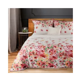   Spring01 pamut-szatén ágyneműhuzat Sötét rózsaszín 220x200 cm - 70x80 cm 2db