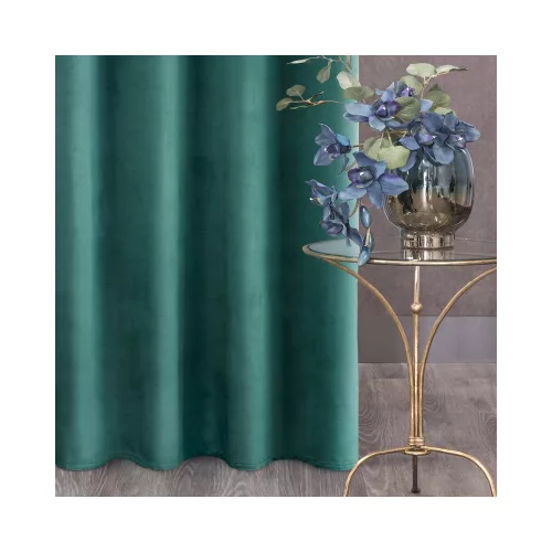Rosa bársony sötétítő függöny Sötét türkiz 135x300 cm