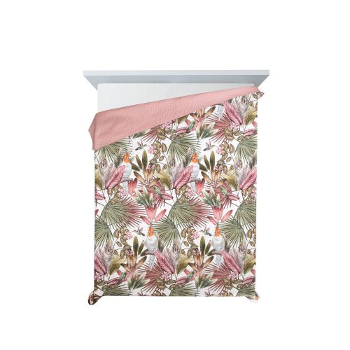Parrot mintás bársony ágytakaró Zöld/rózsaszín 170x210 cm