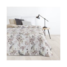   Poly velúr ágytakaró madár és ágmintával Fehér 200x220 cm