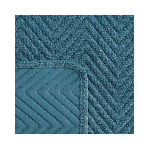 Len3 vászon szerkezetű préselt mintás ágytakaró Kék 220x240 cm