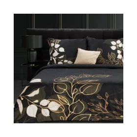   Victoria7 mako-szatén ágyneműhuzat Fekete 160x200 cm - 70x80 cm 2db