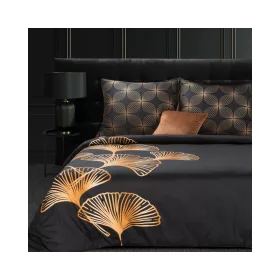   Victori10 mako-szatén ágyneműhuzat Fekete 160x200 cm - 70x80 cm 2db