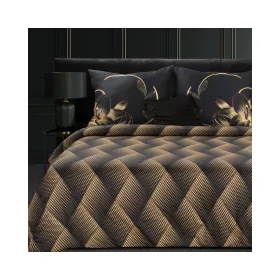   Victori12 mako-szatén ágyneműhuzat Fekete 160x200 cm - 70x80 cm 2db