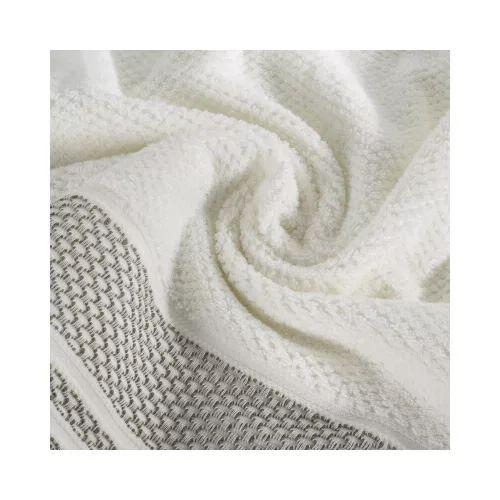 Suzana pamut törölköző jacquard mintás szegéllyel Krémszín 50x90 cm