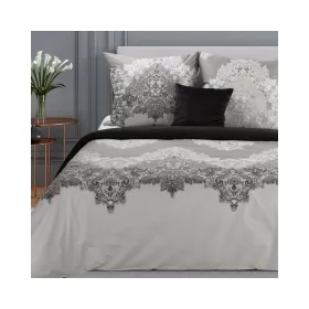   Diva18 pamut ágyneműhuzat Világosszürke 160x200 cm - 70x80 cm 2db