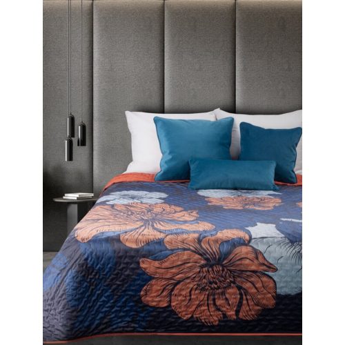 Emma bársony ágytakaró Gránátkék 220x240 cm