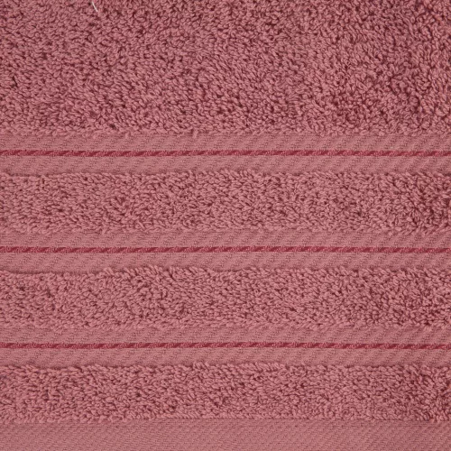 Vito pamut törölköző jacquard csíkokkal Pasztell rózsaszín 70x140 cm