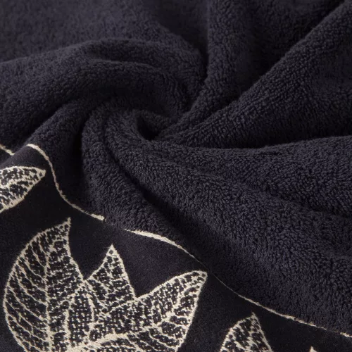 Victoria8 jacquard törölköző Fekete 70x140 cm