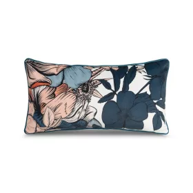   Emma mintás bársony párna Krémszín/kék/narancssárga 30x60 cm