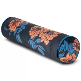   Emma bársony díszpárna Fekete/kék/narancssárga 62x16x16 cm