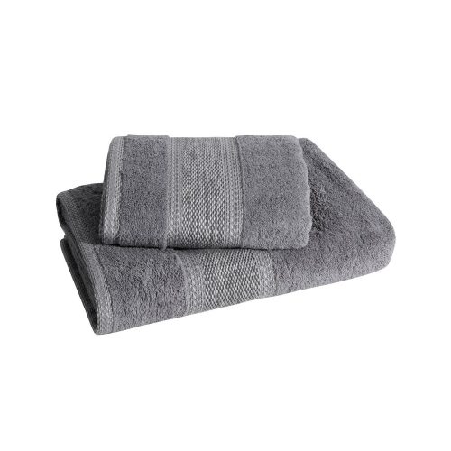 Kali 2db-os hímzett törölköző szett Acélszürke