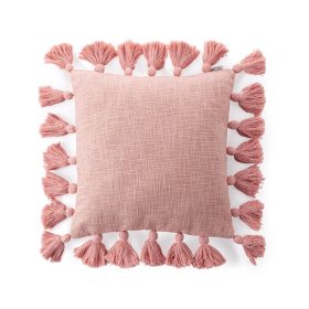 Asti bojtos pamut párnahuzat Rózsaszín 45x45 cm