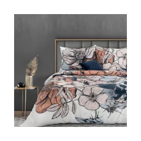   Emma pamut-szatén ágyneműhuzat Krémszín/kék/narancssárga 140x200 cm - 70x90 cm 1db