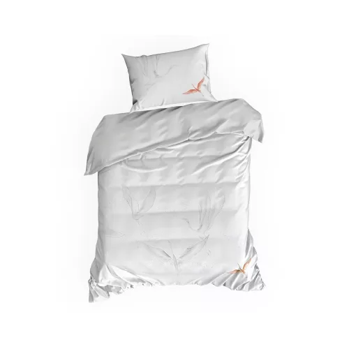 Lea pamut-szatén ágyneműhuzat Fehér 140x200 cm - 70x90 cm 1db