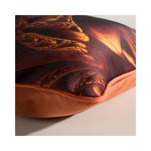 Simona mintás bársony párnahuzat Barna 60x60 cm