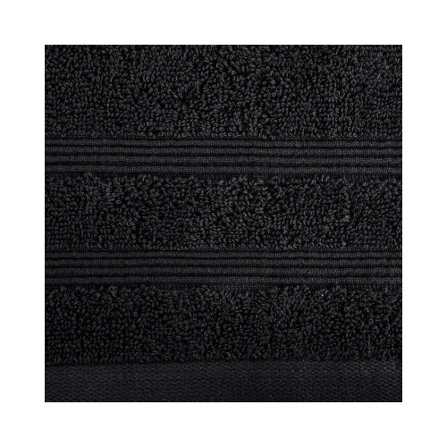 Aline pamut törölköző csíkos szegéllyel Fekete 30x50 cm