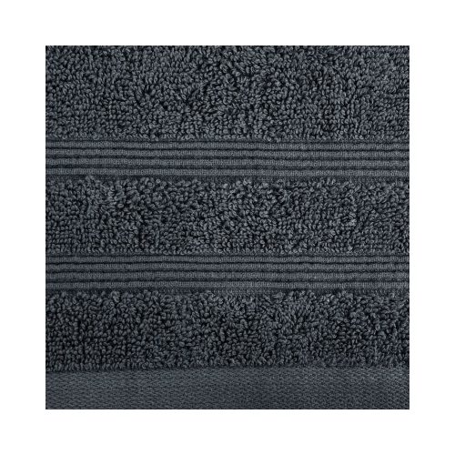 Aline pamut törölköző csíkos szegéllyel Grafit 30x50 cm