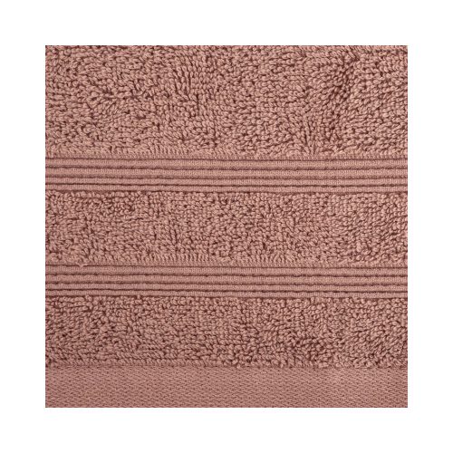 Aline pamut törölköző csíkos szegéllyel Téglavörös 30x50 cm