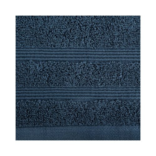 Aline pamut törölköző csíkos szegéllyel Gránátkék 30x50 cm