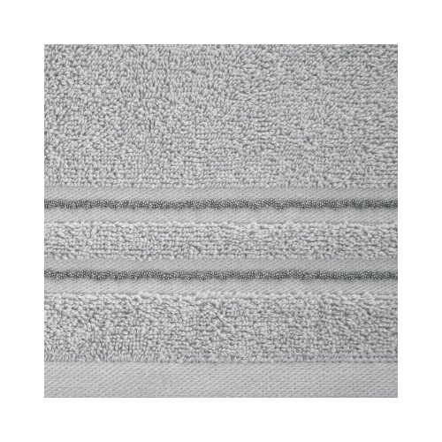Emina pamut törölköző díszcsíkkal Ezüst 30x50 cm