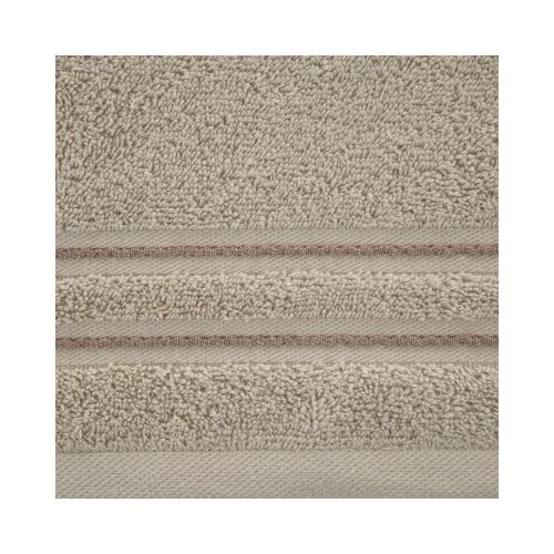 Emina pamut törölköző díszcsíkkal Bézs 30x50 cm