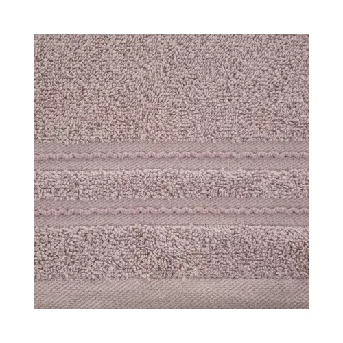Emina pamut törölköző díszcsíkkal Pasztell rózsaszín 30x50 cm