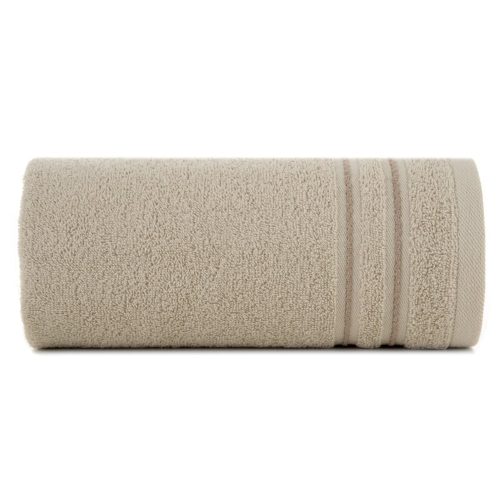 Emina pamut törölköző díszcsíkkal Bézs 50x90 cm